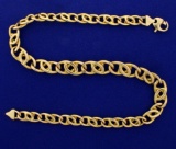Italian Made 17 Inch Overlapping Anchor Link Neck Chain