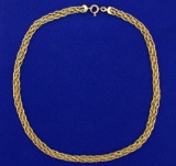 Italian Made 15 1/2 Inch Woven S-link Neck Chain