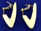 Italian Made Triangular Designer Earrings