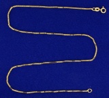 16 Inch Box Link Neck Chain In 14k Gold