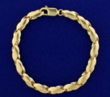 8 1/4 Inch Twist 8 Link Designer Bracelet