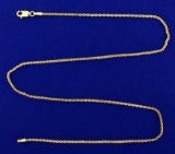 18 Inch Rope Style Neck Chain In 14k Gold