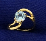 Child's Sky Blue Topaz Ring In 14k Gold