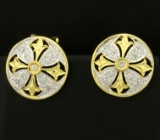 Diamond Designer Earrings In 14k Gold