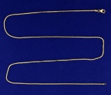 24 Inch Italian Made Snake Link Neck Chain In 14k Gold