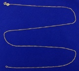 24 Inch Italian Made Box Style Neck Chain In 14k Gold