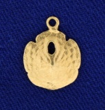 Sand Dollar Charm/pendant In 14k Gold