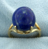 Lapis Solitaire Ring In 14k Gold