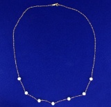 18 Inch Pearl Necklace In 14k Gold
