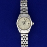 Ladies Rolex Date Stainless Steel Watch Model 6916