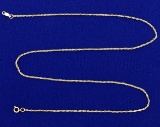 18 Inch 14k Rope Style Neck Chain