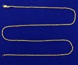 25 Inch Rope Style Neck Chain In 14k Gold