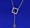 Citrine Lariat Diamond Necklace