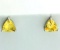 6mm Trillion Cut Citrine Stud Earrings