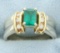 Emerald And Diamond Ring