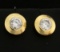Cz Gemstone Gold Earrings
