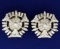 Vintage 7ct Tw Diamond Clip-on Earrings