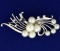 Vintage Pearl And Diamond Pin Or Brooch