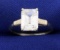 2.5ct Emerald Cut Cz Gemstone Ring In 14k Gold