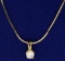 1/3ct Diamond Pendant On 14k Gold Chain