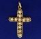 14k Pearl Cross Pendant