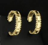 14k Yellow Gold Hoop Earrings