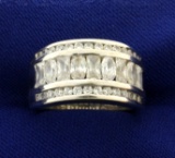 3ct Cz Ring In 14k White Gold
