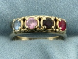 Multi Colored Gemstone Ring