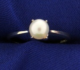 Solitaire 6mm Pearl Ring