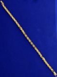 7 3/4 Inch Rope Style Bracelet