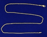 16 Inch Rope Style Neck Chain In 14k Gold