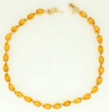 9.5ct Tw Citrine Bracelet In 14k Gold