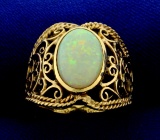Vintage Natural Opal Ring In 14k Gold