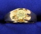 Men's Vintage 1ct Golden Beryl/helidor Ring In 14k Rose Gold