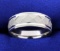 Platinum Unique Engraved Pattern Wedding Band Ring