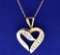 1/2 Ct Tw Diamond Heart Pendant With Chain