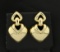 14k Dangle Heart Earrings