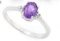 Amethyst And Diamond Ring In Sterling Silver
