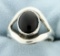 Sterling Ring With Synthetic Onyx