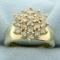 2ct Tw Champagne Diamond Cluster Ring