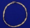 Italian Made Woven Designed Gold Bracelet