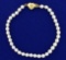 Akoya Pearl Bracelet With 14k Gold Heart Clasp