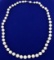Vintage Graduated Natural Akoya Pearl Necklace With 18k White Gold Clasp