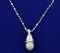 Tahitian Pearl Pendant On 16 Inch Neck Chain In 14k White Gold