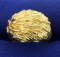 Unique Dome Style Designer Ring In 14k Yellow Gold