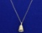 Diamond Bell Pendant With 14k White Gold Chain