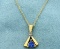 Levian Tanzanite And Diamond Pendant With 14k Gold Chain
