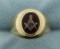 Lab Ruby Gold Masonic Ring