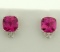 6ct Tw Pink Topaz And Diamond Earrings
