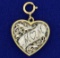 Heart Mom Pendant In 14k White And Yellow Gold